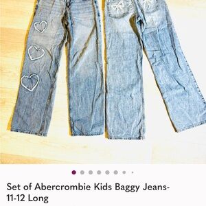 Abercrombie & Fitch Kids Heart Patch Jeans - Blue